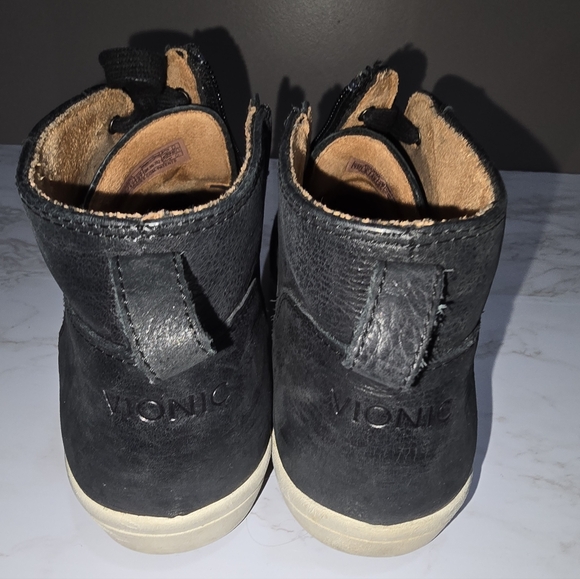 Women's Vionic Shawna High Top Black Leather Boots Sz 10 - Picture 5 of 7